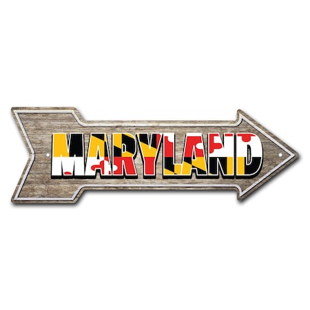 Maryland Arrow Sign Funny Home Decor 18in Wide